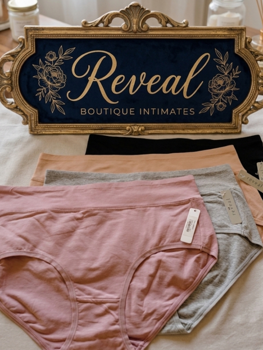 🛍️Reveal Boutique Intimates | Set of 4 High-Waisted Cotton Briefs🛍️